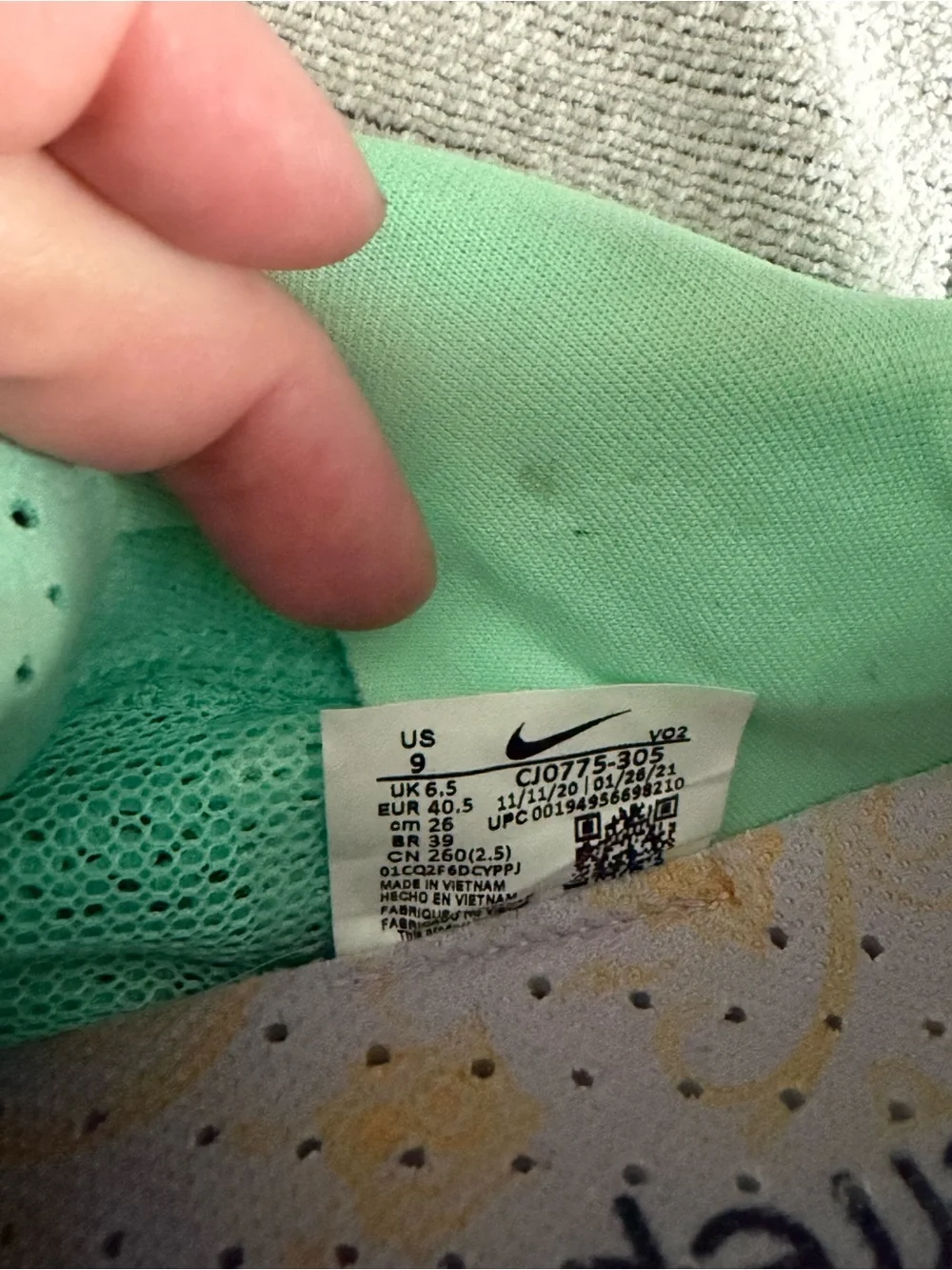 Nike super RepMint Green Slip-On cycle shoes